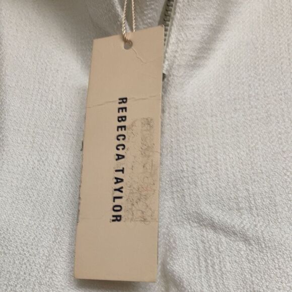 NWT Rebecca Taylor white textured pants - Picture 3 of 8